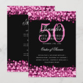 Élégant 50e anniversaire programme fête Menu Hot P (Devant / Derrière)