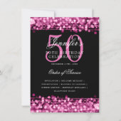 Élégant 50e anniversaire programme fête Menu Hot P (Devant)