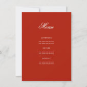 Élégant 50e Anniversaire Programme Gold Red Menu (Dos)