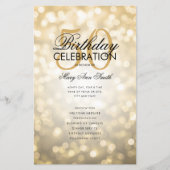 Élégant 50e anniversaire Programme Lumières or ave (Devant)