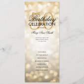 Élégant 50e anniversaire Programme Lumières or ave (Devant)