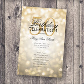 Élégant 50e anniversaire Programme Lumières or ave