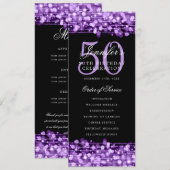 Élégant 50e anniversaire Programme Lumières violet (Devant / Derrière)
