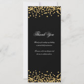 Élégant 50e Anniversaire Programme Merci Or Noir (Dos)