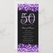 Élégant 50e Anniversaire Programme Merci pourpre (Devant)