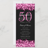 Élégant 50e Anniversaire Programme Merci rose chau (Devant)