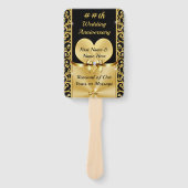 Elegant, 50e huwelijksjubileum viering programma handwaaier (Voorkant)