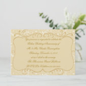 Elegant 50e Jubileum Uitnodigen Kaart (Staand voorkant)