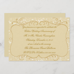 Elegant 50e Jubileum Uitnodigen Kaart