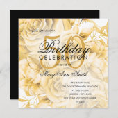 Elegant 50e verjaardag Floral Gold (Voorkant / Achterkant)