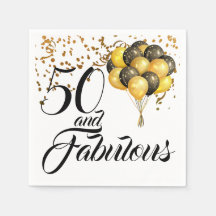 Elegant 50e verjaardag Gold Confetti zwarte tekst