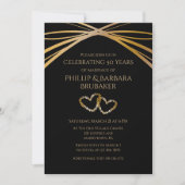 Elegant 50e verjaardag Originele harten Kaart (Voorkant)