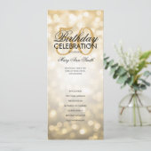 Elegant 50e verjaardag Programma Licht Goud met Me (Staand voorkant)