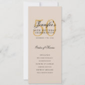 Elegant 50e verjaardagsfeest programma Gold Champa (Voorkant)