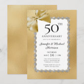 Elegant 50ste verjaardag kaart (Voorkant / Achterkant)