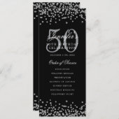 Elegant 50ste verjaardag programma Bedankt U Zilve (Voorkant / Achterkant)