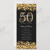 Elegant 50ste verjaardag programma Gold Menu + Dan (Voorkant)