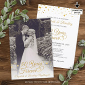Elegant 50th Anniversary JAREN NAAR ONEINDIG Foto Kaart