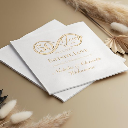 Elegant 50th Anniversary Milestone Infinity Love