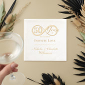 Elegant 50th Anniversary Milestone Infinity Love Folie Servetten