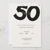 Elegant 50th Birthday Invitation - Minimal Style (Devant)