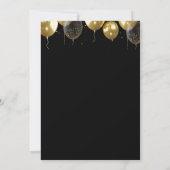 Elegant 50th Birthday Invitation with Gold Ballons (Dos)
