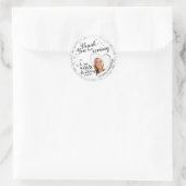 Elegant 50th Birthday Winter Silver Dank u Ronde Sticker (Tas)