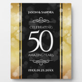 Elegant 50th Golden Wedding Jubileum Fotoplaat (Voorkant)