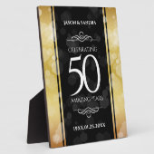 Elegant 50th Golden Wedding Jubileum Fotoplaat (Zijkant)