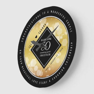 Elegant 50th Golden Wedding Jubileum Grote Klok