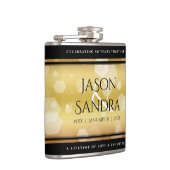 Elegant 50th Golden Wedding Jubileum Heupfles (Rechts)