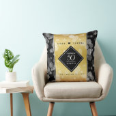 Elegant 50th Golden Wedding Jubileum Kussen (Stoel)