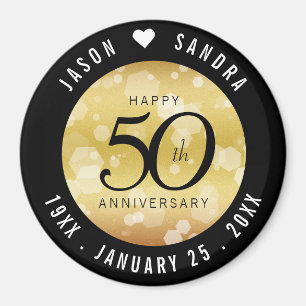Elegant 50th Golden Wedding Jubileum Magneet
