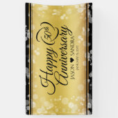 Elegant 50th Golden Wedding Jubileum Spandoek (Verticaal)