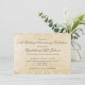 Elegant 50th Silver Wedding Jubileum Kaart (Staand voorkant)