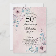 Elegant 50th Wedding Anniversary Floral Celebratio