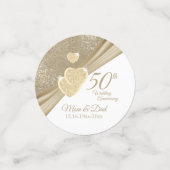 Elegant 50th Wedding Jubileum Confetti (Kleine voorkant)