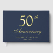 Elegant 50th Wedding Jubileum Gastenboek (Voorkant)