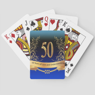 Elegant 50th Wedding Jubileum Gifts Speelkaarten