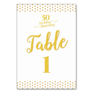 Elegant 50th Wedding Jubileum Kaart
