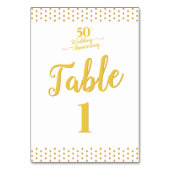 Elegant 50th Wedding Jubileum Kaart (Achterkant)