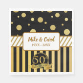 Elegant 50th Wedding Jubileum Servet (Voorkant)