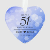 Élégant 51e anniversaire de Mariage Sapphire (dos)