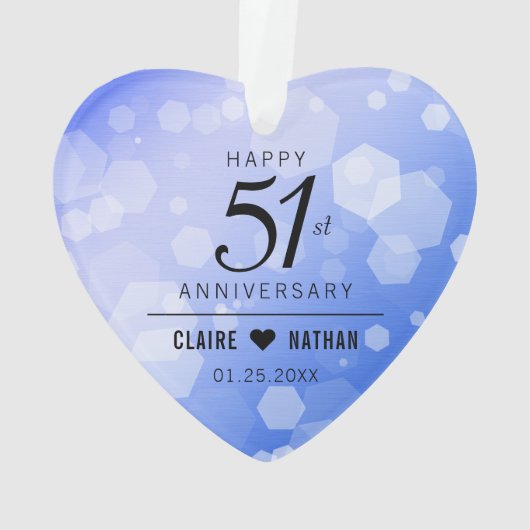 Élégant 51e anniversaire de Mariage Sapphire (dos)