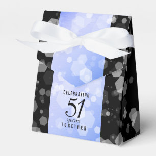 Elegant 51st Sapphire Wedding Jubileum Bedankdoosjes