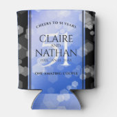 Elegant 51st Sapphire Wedding Jubileum Blikjeskoeler (Achterkant)