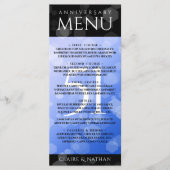 Elegant 51st Sapphire Wedding Jubileum Menu (Voorkant)