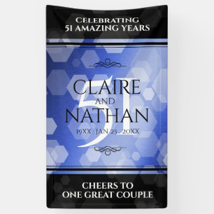 Elegant 51st Sapphire Wedding Jubileum Spandoek