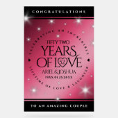 Élégant 52ème anniversaire de Mariage de rubis éto (Recto)