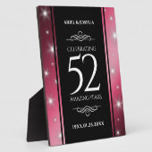 Elegant 52nd Star Ruby Wedding Jubileum Fotoplaat (Zijkant)